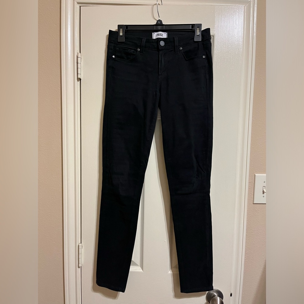 PAIGE Women's Classic Black Skinny Jeans